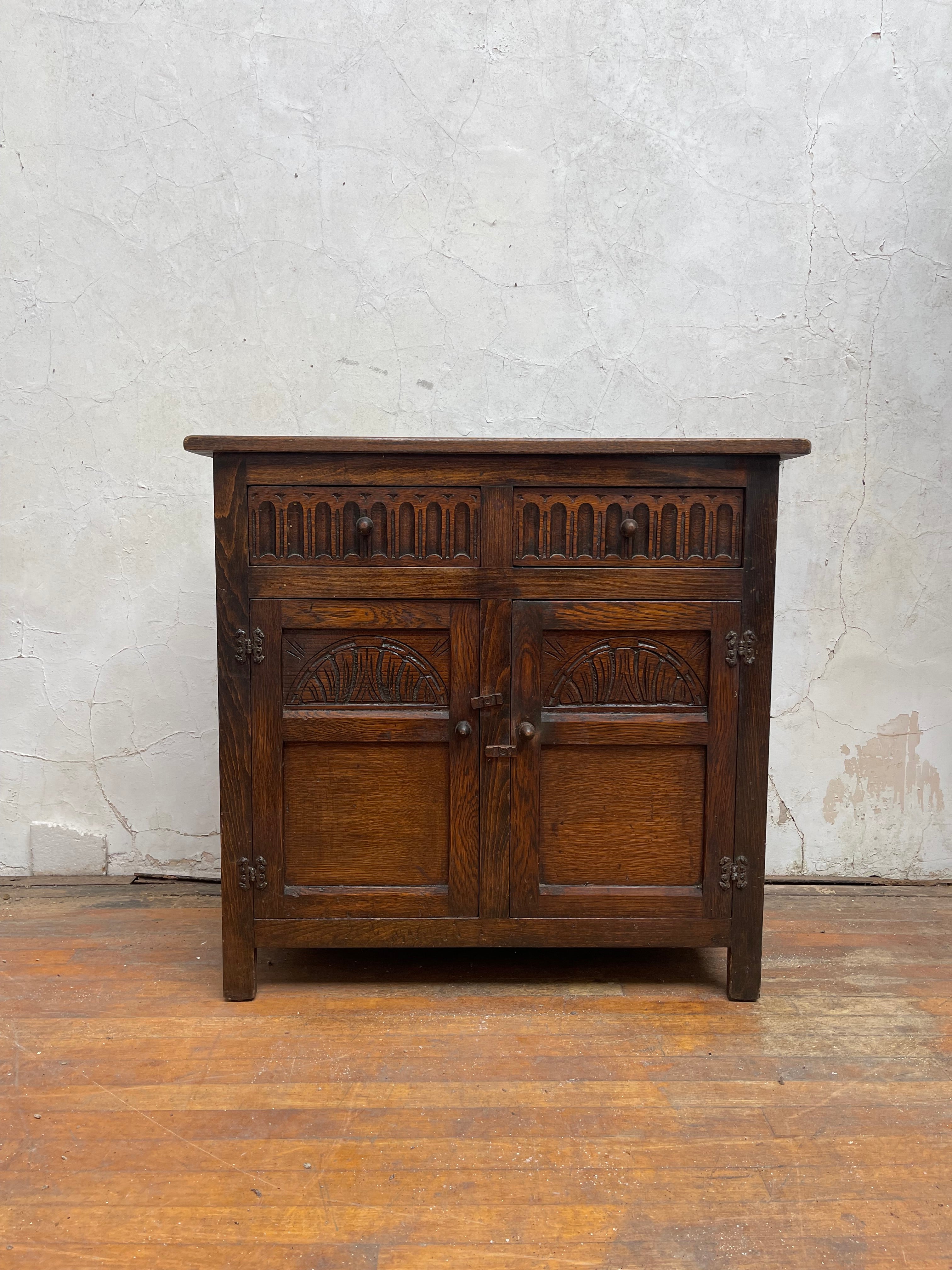 Vintage Carved Wooden Cabinet