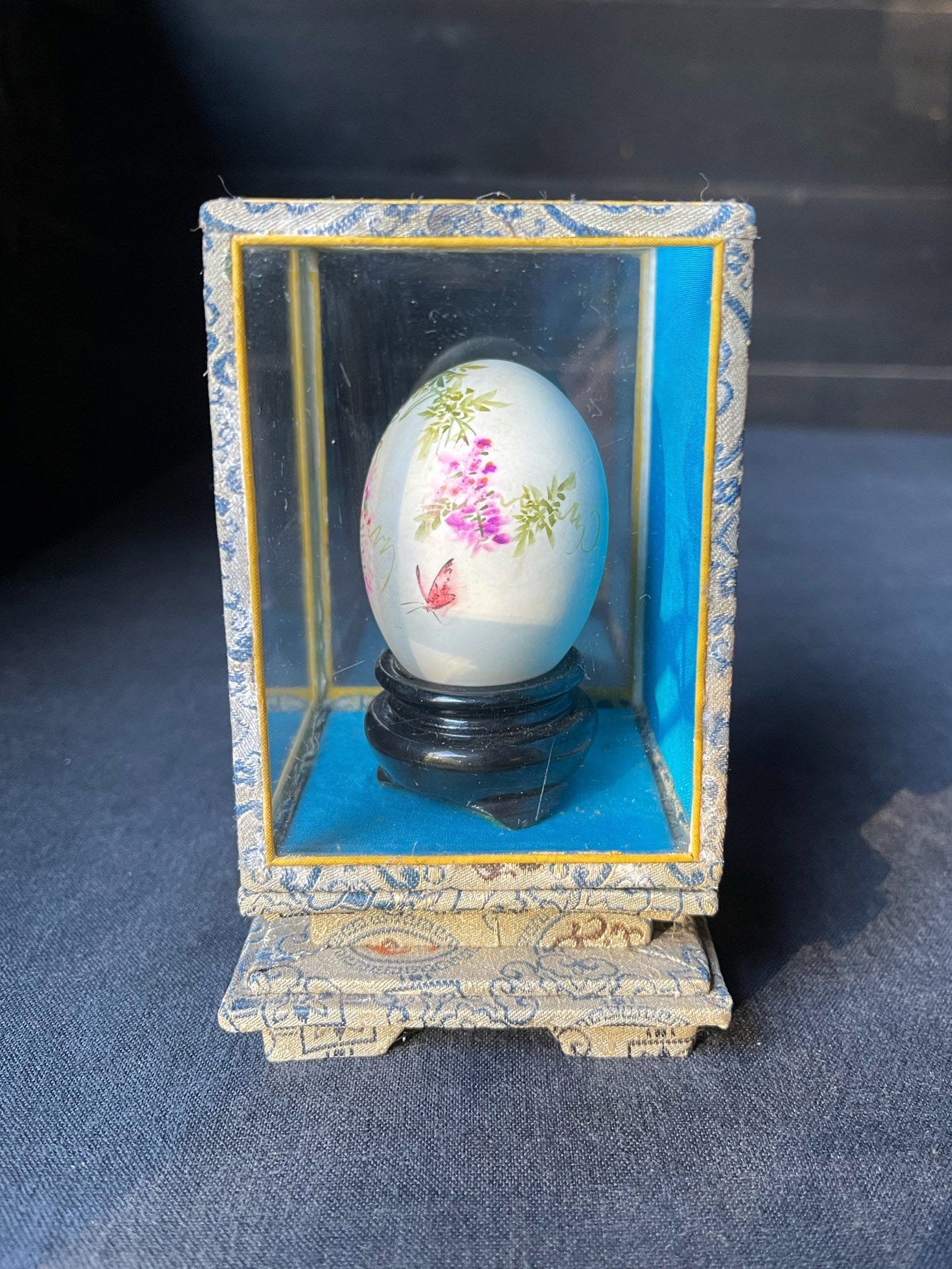 Vintage Chinese Painted Eggs - Butterfly