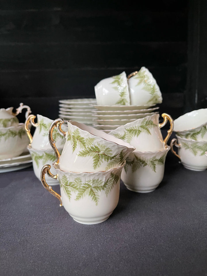 Vintage Festive Fern 40 Piece Tea Set