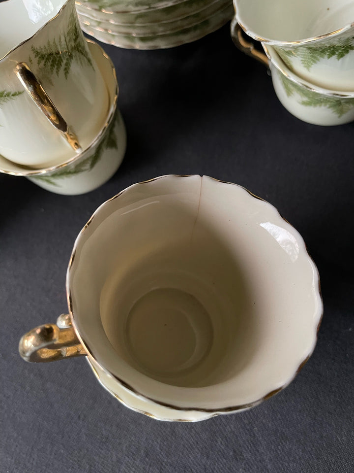 Vintage Festive Fern 40 Piece Tea Set