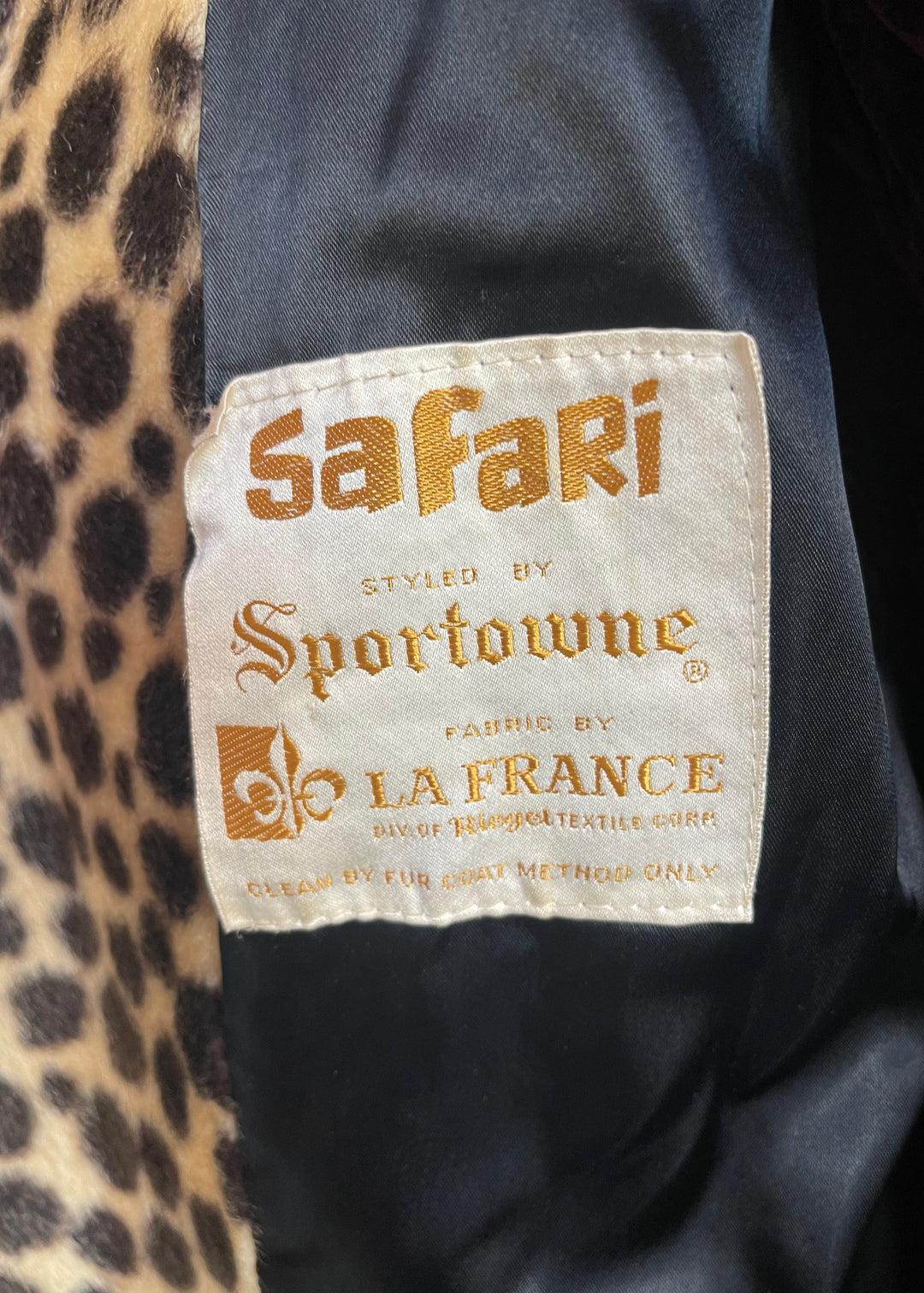 Vintage Safari by Sportowne Faux Fur Cheetah Coat