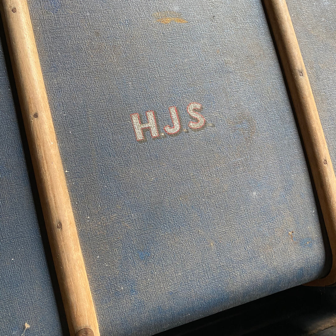 Vintage Blue Monogrammed Trunk