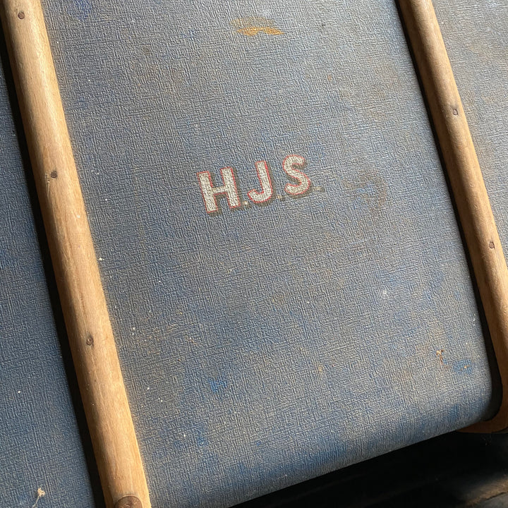 Vintage Blue Monogrammed Trunk
