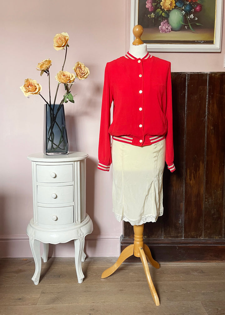 Y Coo Paris Red Bomber Jacket