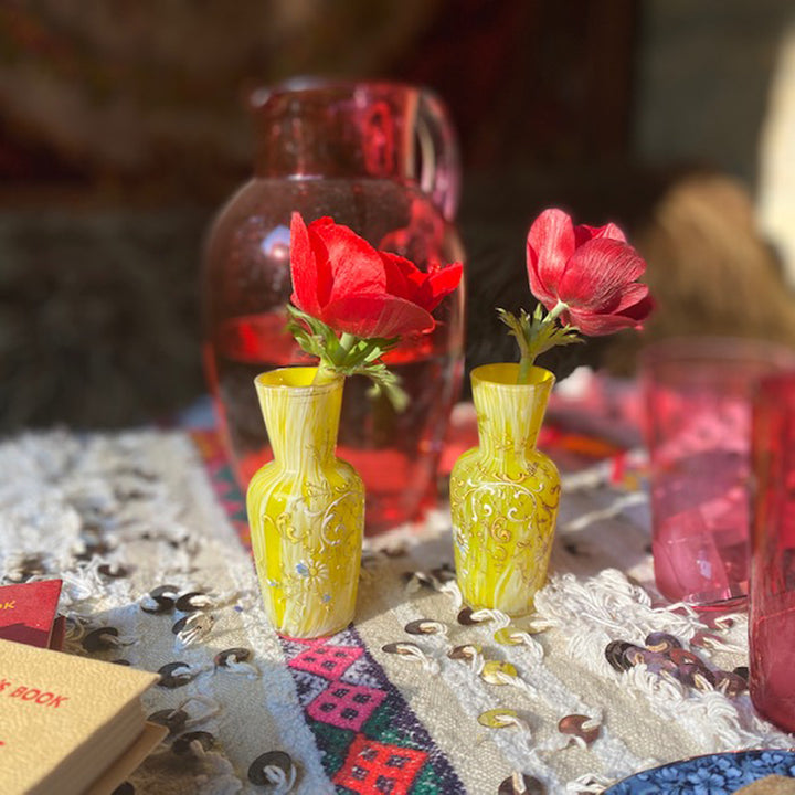 Antique Art Nouveau Period Bud Vases