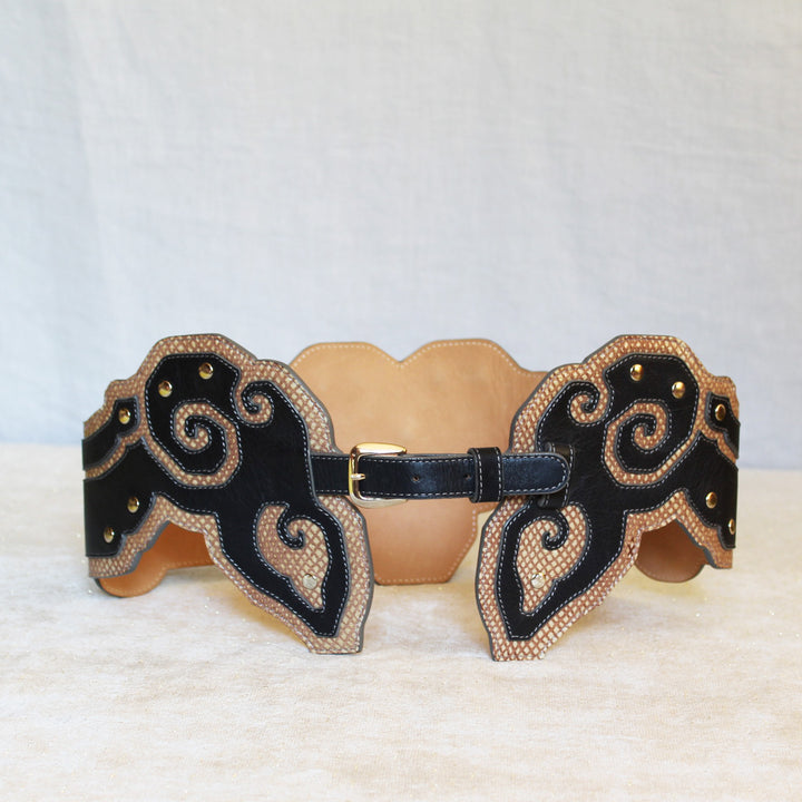 Temperley Black &amp; Tan Leather Belt