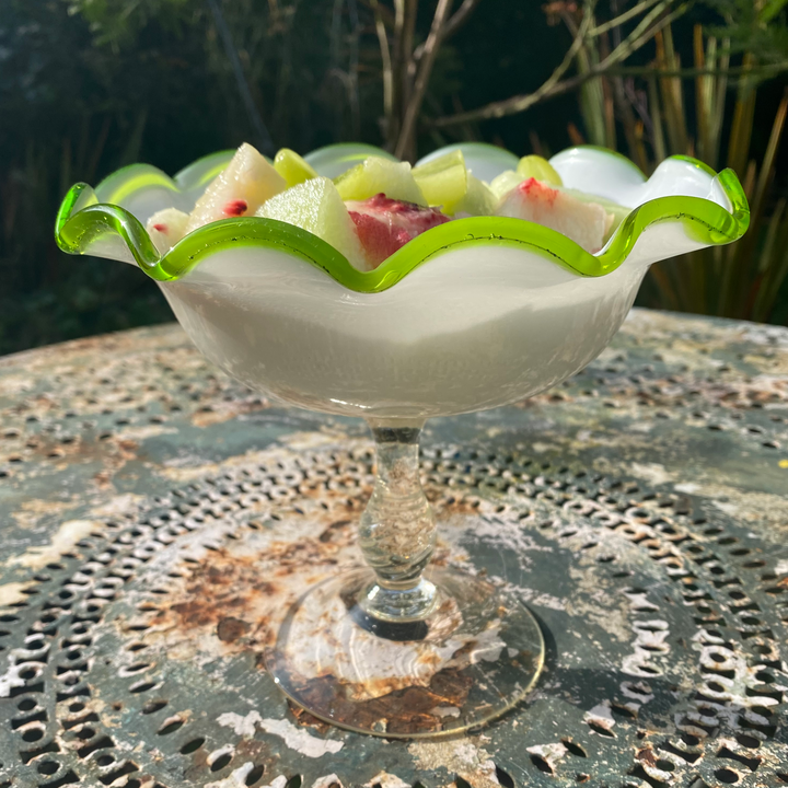 Milky Glass Pedestal Dish