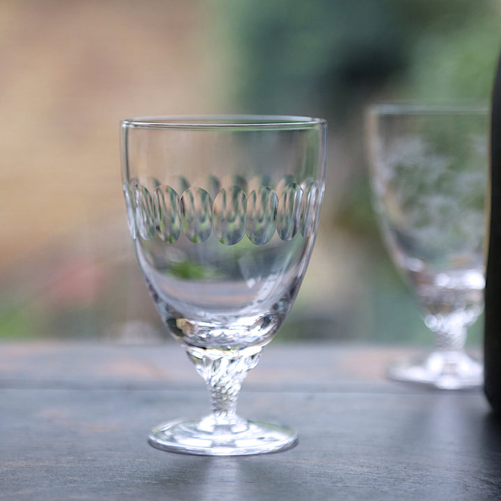 Six Crystal Bistro Wine Glasses in Four Styles