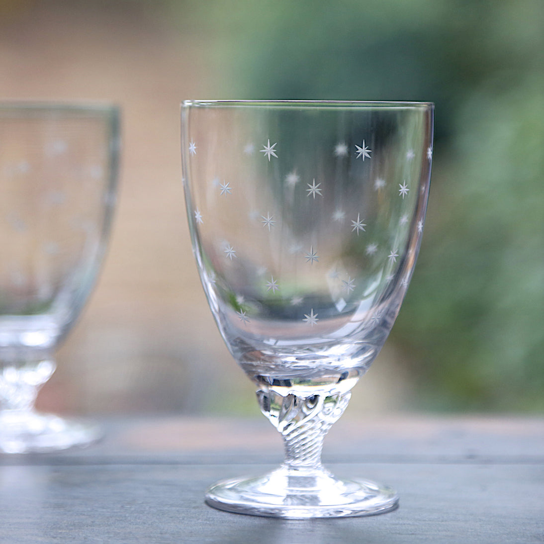 Six Crystal Bistro Wine Glasses in Four Styles