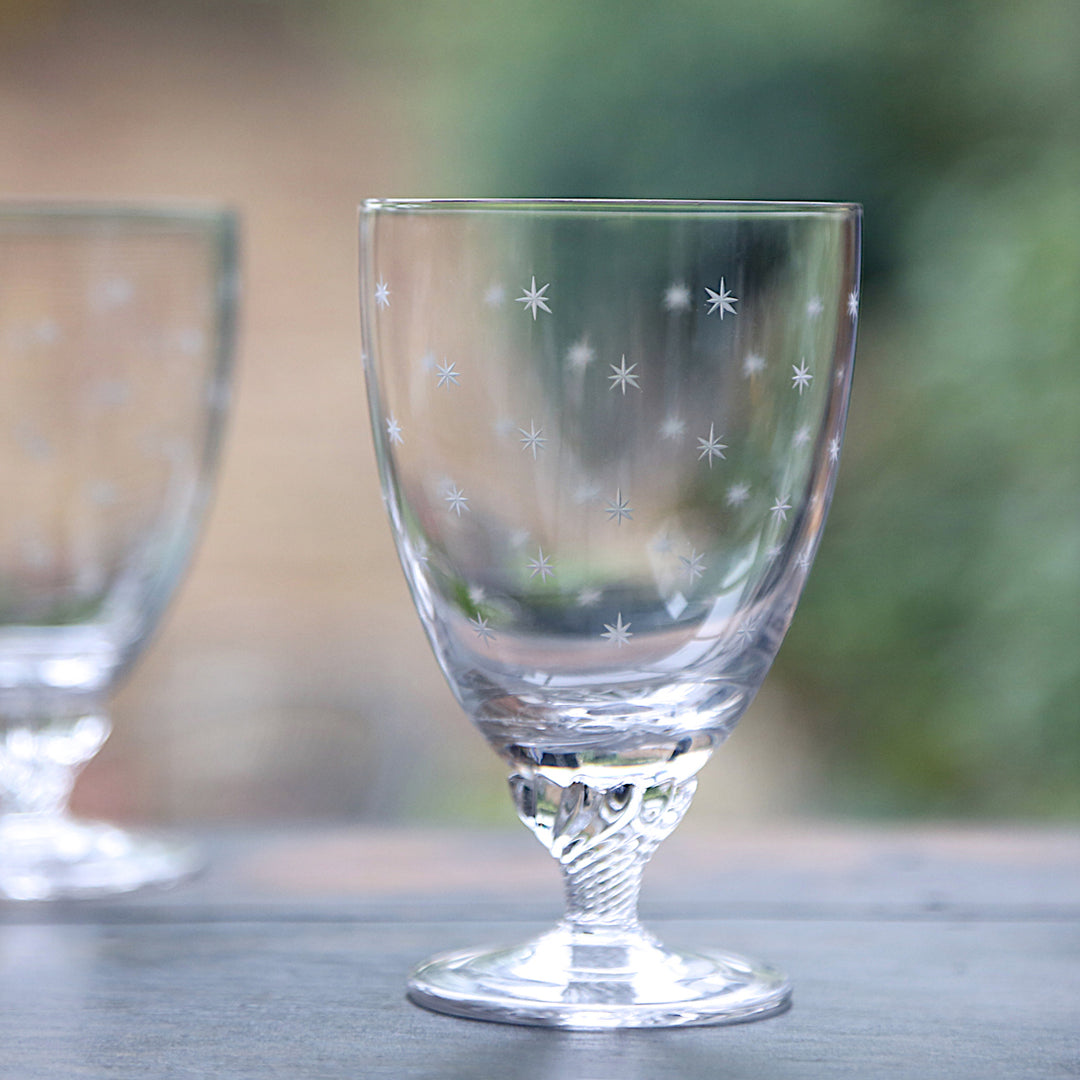 Six Crystal Bistro Wine Glasses in Four Styles