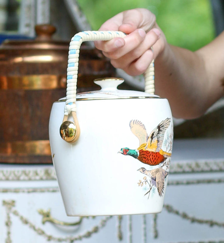 Ceramic Pheasant Ice Bucket