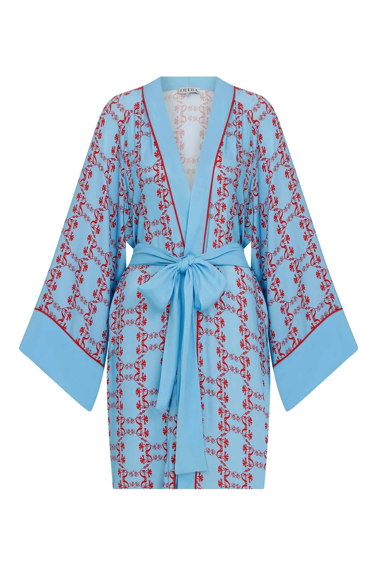 Coral Vegan Silk Kimono