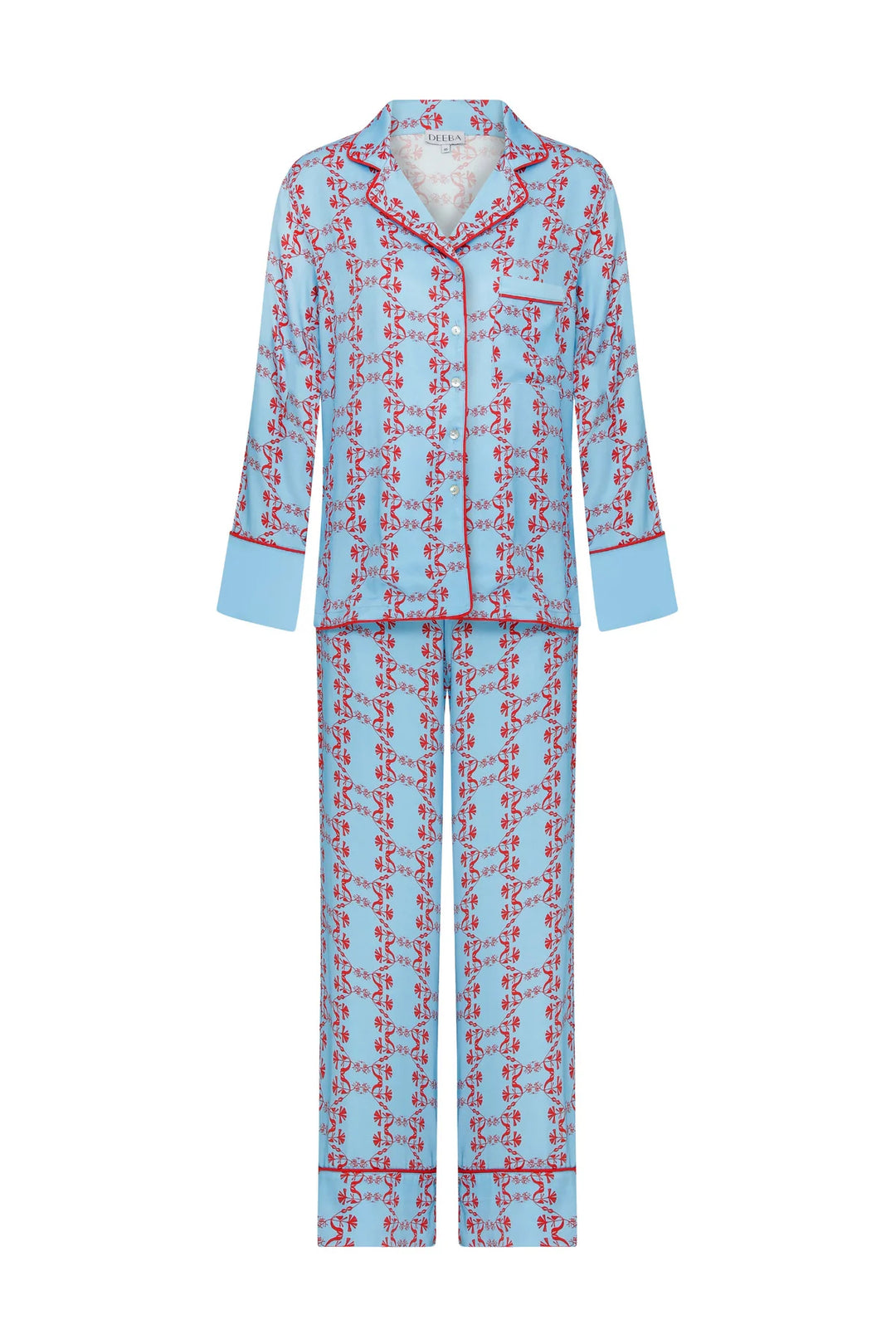 Coral Vegan Silk Pyjama Set