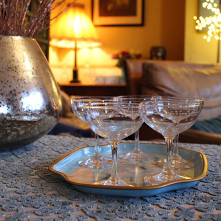 Vintage Tray - Ice Blue Skaters