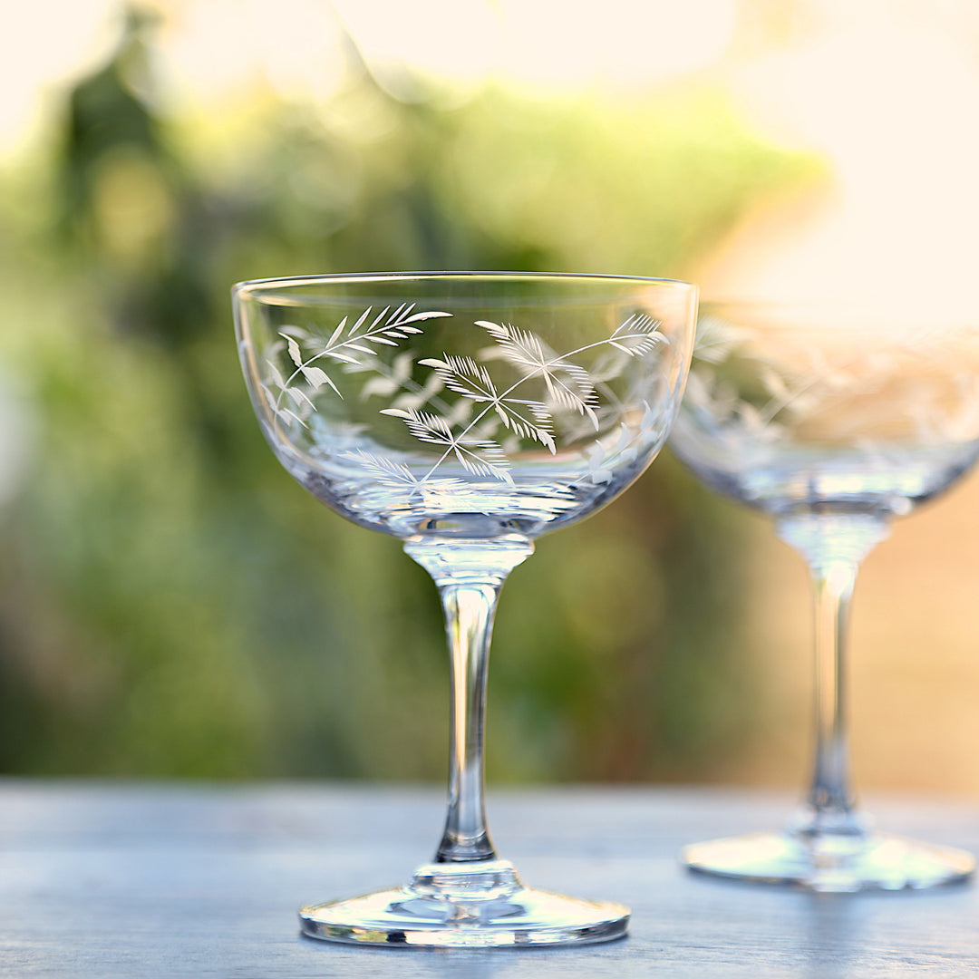 The Vintage List Ferns Champagne Saucers Set of 6