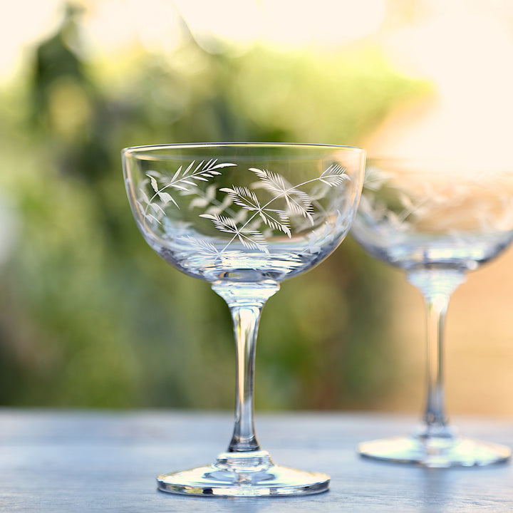 The Vintage List Ferns Champagne Saucers Set of 6