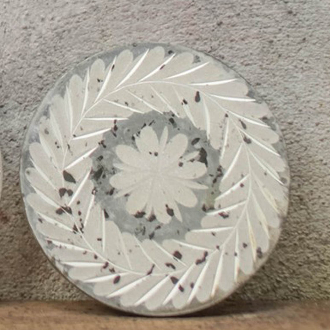 Silver Etched Glass Placemat