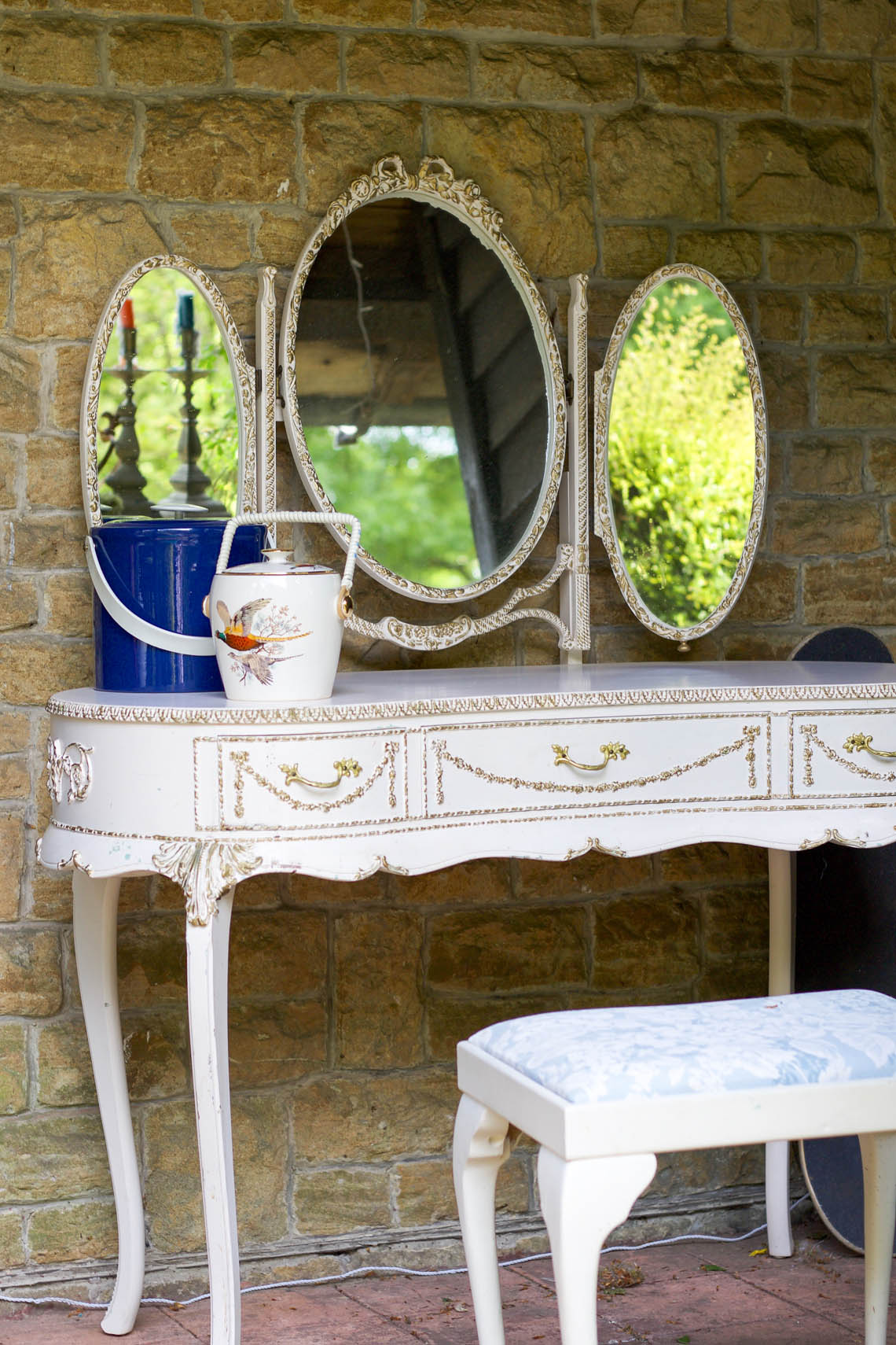 French Dressing Table With Stool