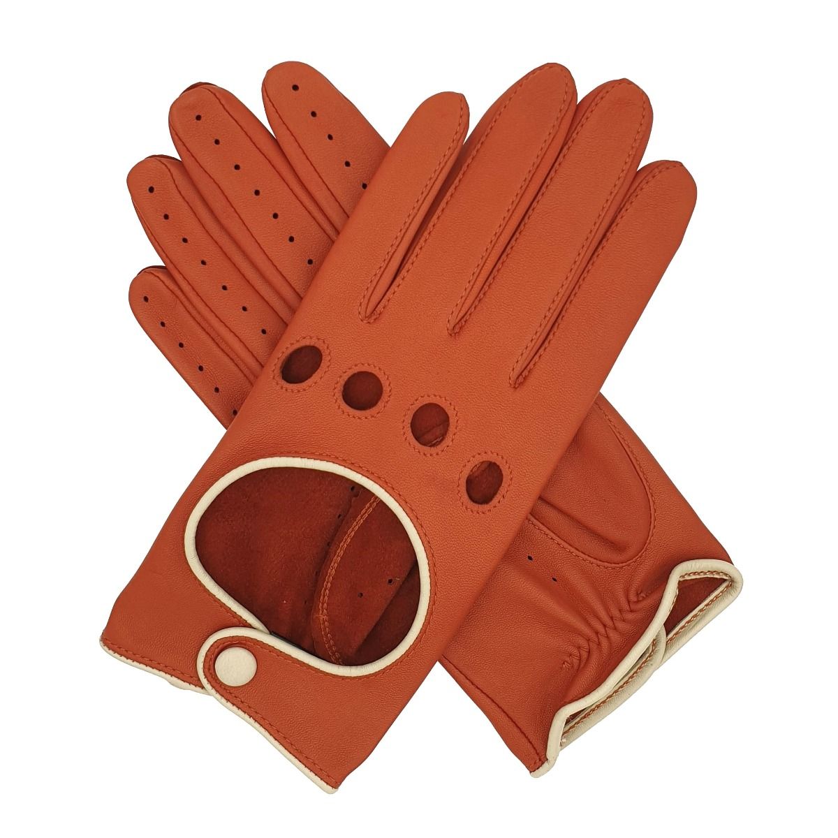 Southcombe Jules Mandarin Leather Driving Gloves