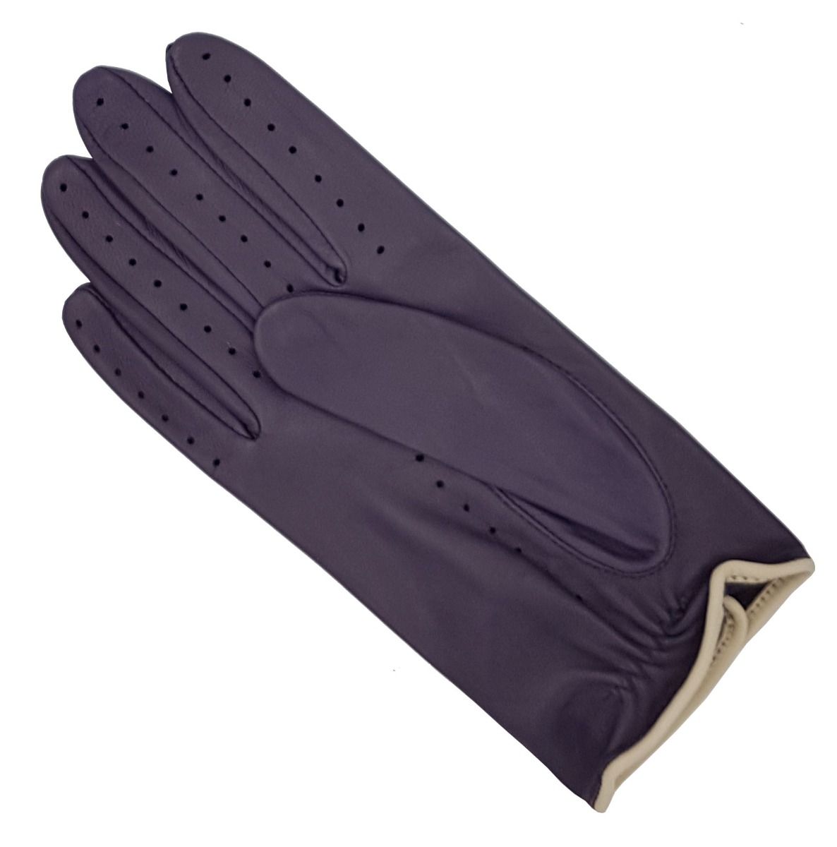 Jules Purple Leather Driving Gloves