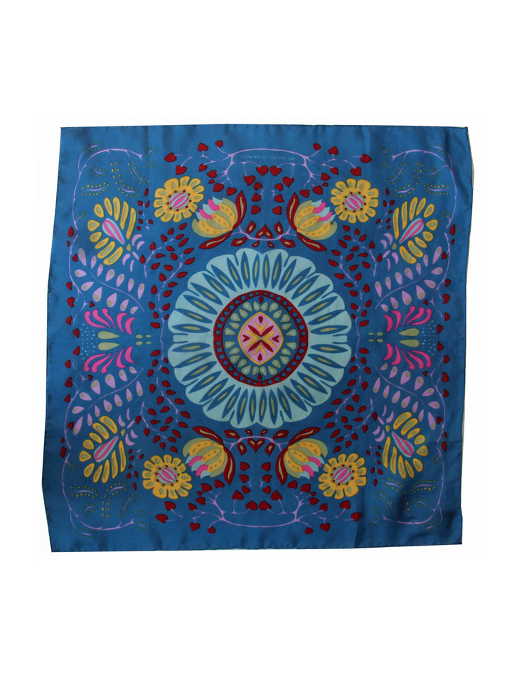 Mini Marushka Silk Scarf Blue