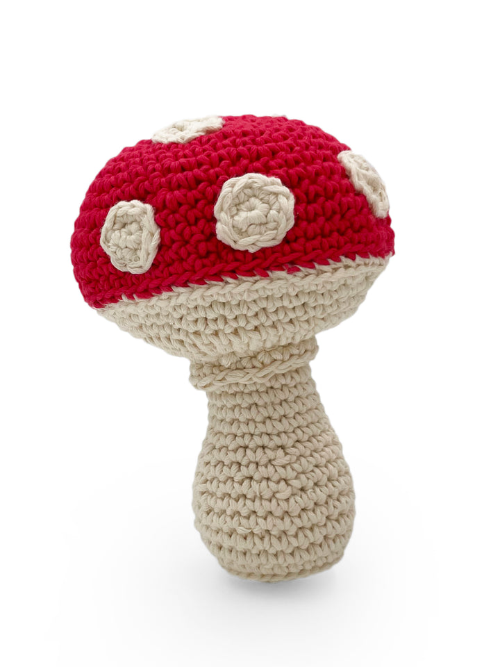 Crochet Mushroom Rattle