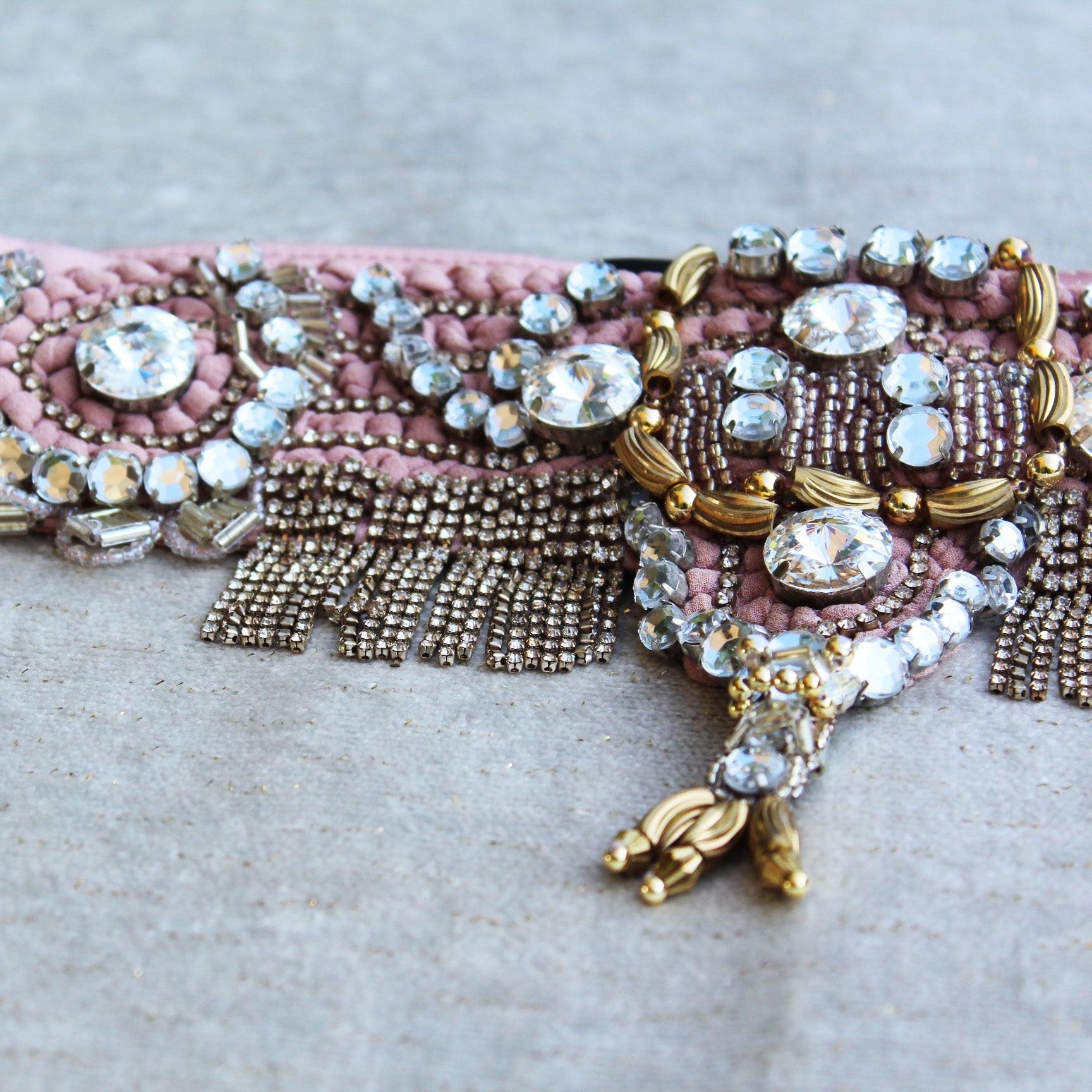 Temperley Embellished Pink Belt