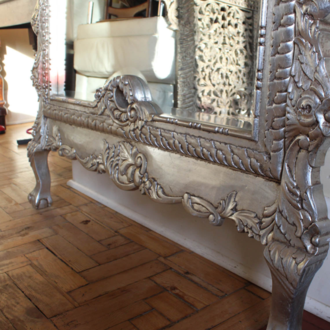 Large Silver Dressing Mirror