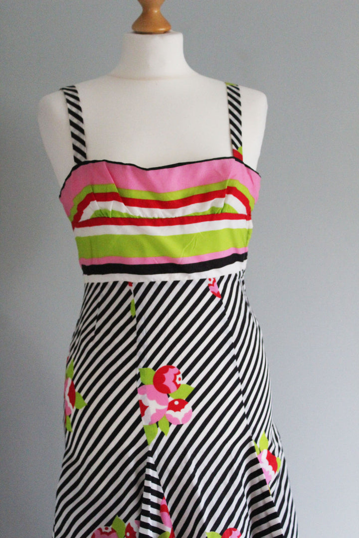 Frank Usher full length stripe dress