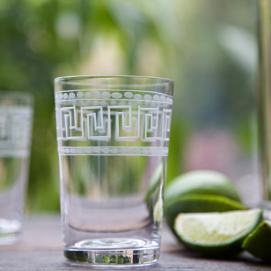 The Vintage List Greek Key Tumblers Set of 6