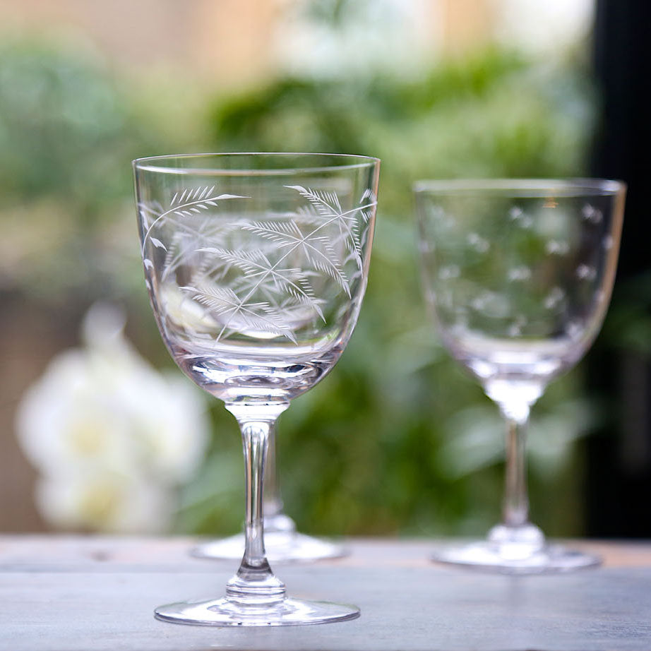 The Vintage List Ferns  Wine Glasses Set of 6